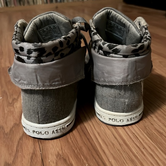 Polo Sport Grey High Tops with gray leapord size 8 - Picture 6 of 7